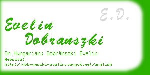 evelin dobranszki business card